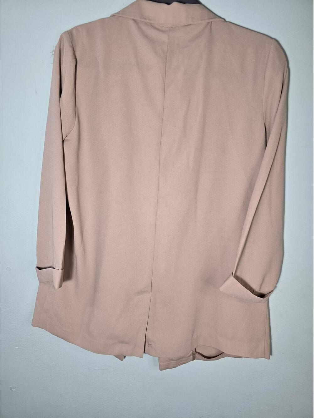 Forever 21 Beige 3/Sleeve,Open Front and pockets,chic Blazer Jacket size Small - Picture 14 of 16
